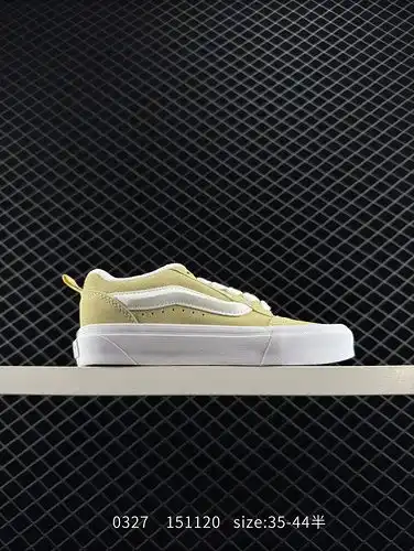 Vans VANS nuevos zapatos de pan textura de cuero blanco kaki diseño de corte bajo fusión perfecta de