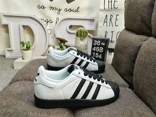 154D Adidas Originals Superstar JI0124 Shell Head Classic Versatile Casual Sports Board Shoes High D