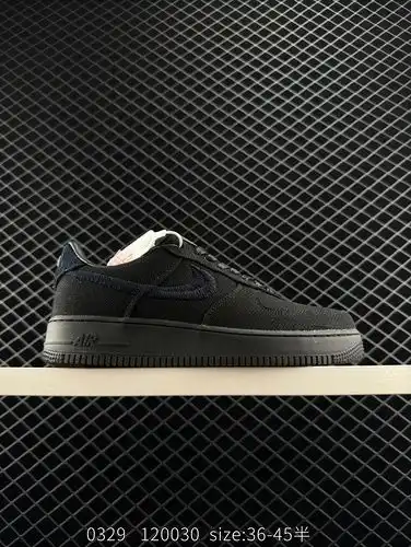 company level ✅ Stussy x NK Air Force 1'07 "White Cool" Stussy co branded Air Force One lo