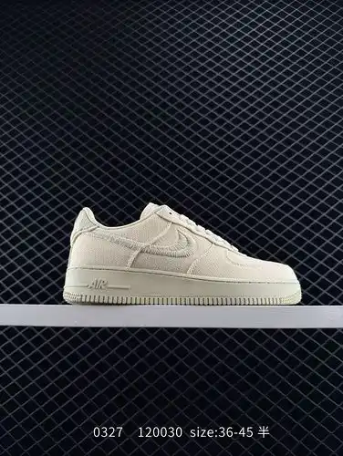 company ✅ Stussy x NK Air Force 1'07 "White Cool" Stussy co branded Air Force One low top 