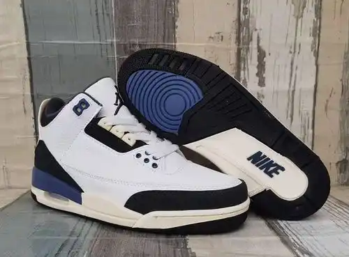 JORDAN 3 Blanco Gris Orquídea zapatos para hombre 4047