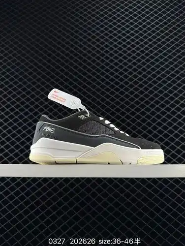 ✅ Who Decisions War x Nike Jordan FLIGHT COURT ATE with anti slip and wear-resistant low cut Nike re