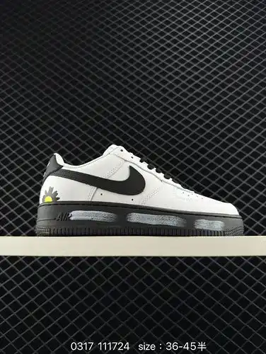 The Nike Air Force 1 Low is a versatile low top casual sports board shoe with soft and elastic cushi