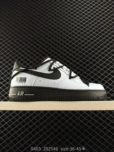 230 [Customized Version] Nike Air Force 1 Low 07 White Black Silver Strap Original Last Original Pap