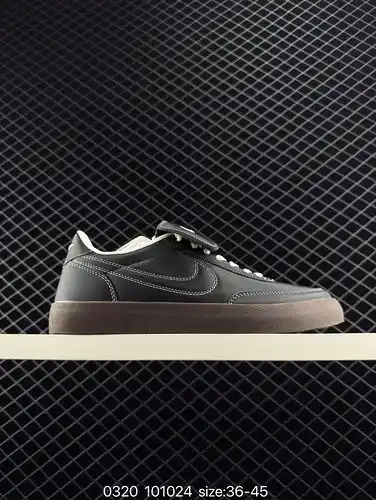 The Nike Killshot II 2 Long Tongue Dexun Co branded Retro Board Shoes are made of beige leather with
