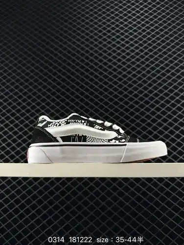 Vans Knu Skool Año de la Serpiente Edición Limitada Autobús escolar graffiti blanco y negro patrón c