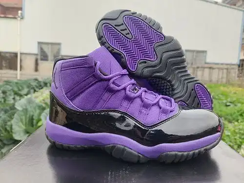 AIR Jordan11 Negro Púrpura zapatos para hombre 4047