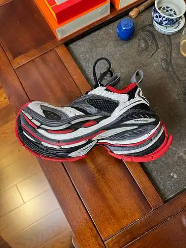 XA Balenciaga 17ª generación gris rojo tamaño completo plataforma de envío suela gruesa encaje hasta