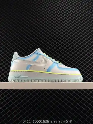 1 Nike Air Force 1 Low 07 x SWDC " Psychic Blue"  White and Blue Chlorogenic Last 