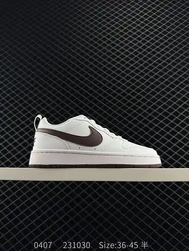 The Nike COURT BOROUGH LOW RECRAFT (GS) # shoe features a structurally strong support fit design, an