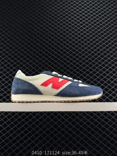 Etiqueta verdadera New Balance NB 471 serie tela cuero de vaca en capas cuero retro moda antidesliza