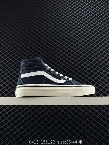 Vans Sk8 Hi azul marino Anaheim serie clásico zapatos de tabla vulcanizados de alta parte Tamaño 35 