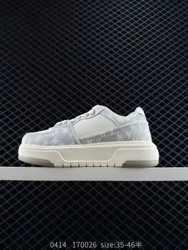 Nivel de empresa MLB Chunky Runner Básico Blanco Azul Claro Denim Papás Zapatos Serie Baja Alta Lige