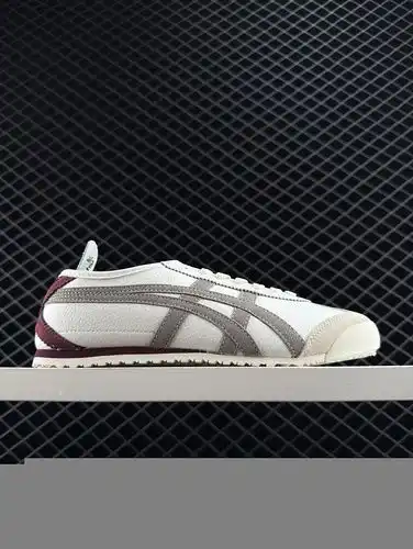 Onitsuka Tiger MEXICO 66 Pregunta Onitsuka Tiger Low Top Mi Blanco Rojo Unisex Shock Absorbent Suppo