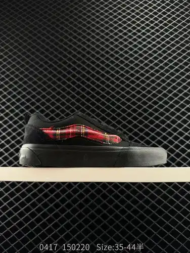 Vans Classics Knu Skool Escocia cuadrado parche grueso zapato cubierta de la lengua Vans zapatos de 