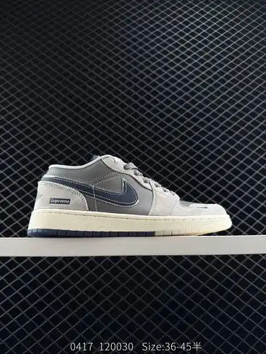 Nike Air Jordan 1 Low Customized Color Matching AJ1 Co branded - High end Customized Low cut Retro C