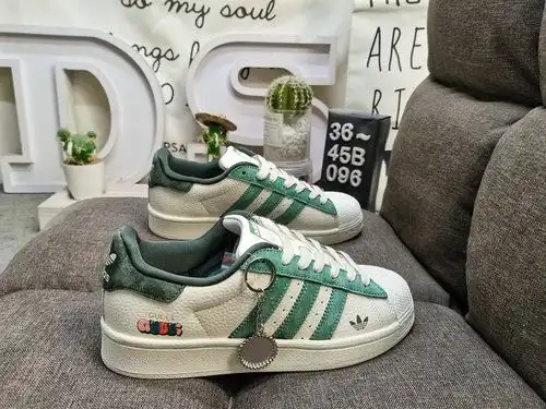 096D ADIDAS SUPERFINGER SUPERSTAR XS0001 Clover ☘️ Classic Shell Head Series New Casual Board Shoes 