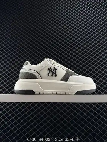 nivel de empresa MLB CHUNKY LINER DENIM Suela gruesa de moda y versátil Cowboy alto Zapatos casuales