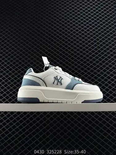 nivel de empresa MLB CHUNKY LINER DENIM Suela gruesa de moda y versátil Cowboy alto Zapatos casuales
