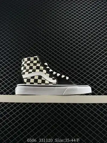 Proceso de vulcanización para VansVans Old Skool blanco y negro tablero de ajedrez zapatos de tabla 