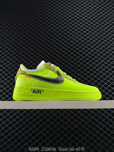 The Nike OFF-WHITE x Nike Air Force 1 OW co branded Air Force One shoe continues the design style of