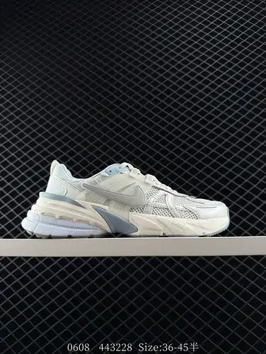 Nike V2K RUN zapatos de carrera Retro tendencia malla zapatos deportivos respirables gris plata Mate