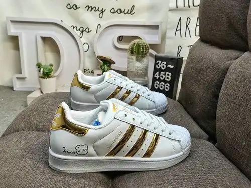 666D Adidas Three Leaf Clover Originals Superstar Shell Head Clásico versátil casual zapatos deporti