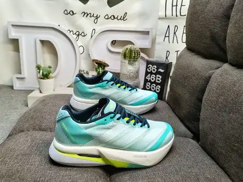 866D Adidas ADIZERO BOSTON 13 JS4945 cómodo de moda antideslizante ligero bajo corte suela gruesa al