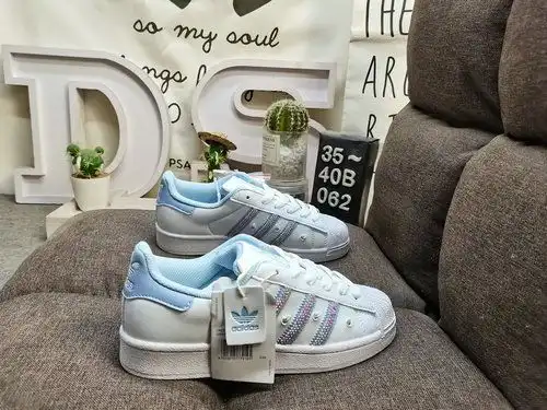 062D Adidas Three Leaf Clover Originals Superstar JR1332 Shell Head Clásico versátil zapatos deporti