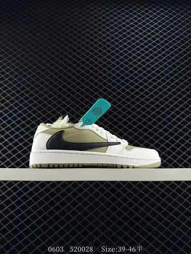 Popular cantante de hiphop Travis Scott x Nike Air Jordan 1 Bajo Golf SP quotNeutral Olivquot AJ1 Jo