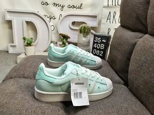 062D Adidas Three Leaf Clover Originals Superstar JR1333 Shell Head Clásico versátil zapatos deporti