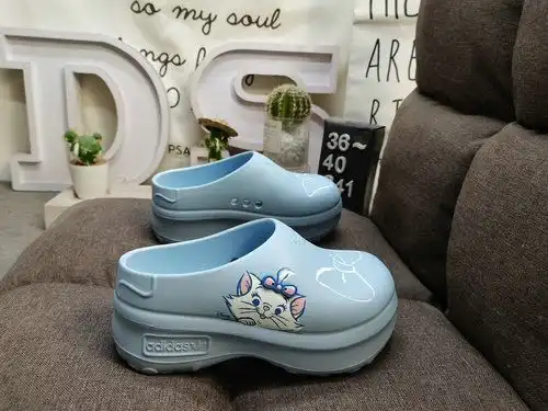 241DAdidas OZWAVE CLOG amortiguación estable rebote suela gruesa papa zapatillas chef segunda genera