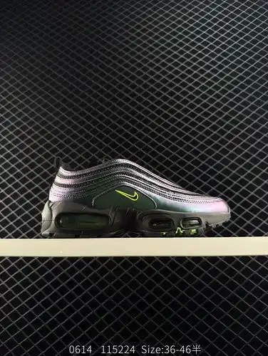 Nike Air Max 97 Nike 97 Full Foot Air Almohadillado Zapatos de carrera Bala Reproducción de tela Mat