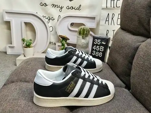 386D Adidas Three Leaf Clover Originals Superstar JI0319 Shell Head Clásico versátil de ocio zapatos