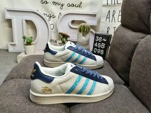 098D Adidas Three Leaf Clover Originals Superstar HS3083 Shell Head Clásico versátil zapatos deporti