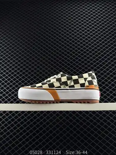 Publicación exclusiva VANS zapatos de mujer a cuadros blanco y negro versátil de moda de la parte su