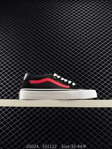 Vans oficial venta exclusiva en línea Faulkner fresco negro americano delgado terciopelo zapatos par