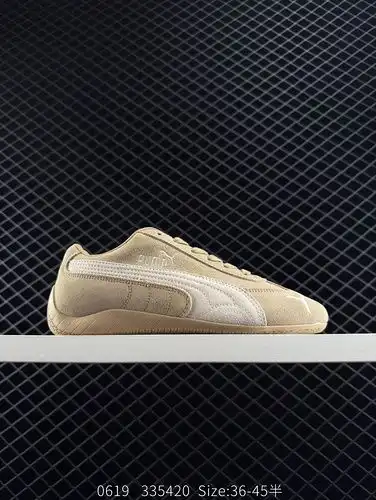 Puma Speedcet OG marrón y blanco Puma zapatos de carreras de deportes y ocio de corte bajo lideran l