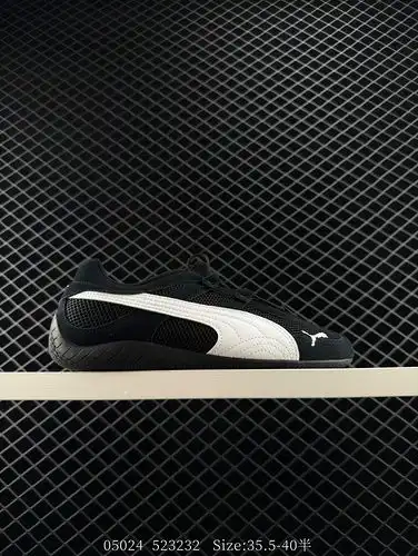 PUMA Speedcat Go zapatos de ballet de corte bajo blanco y negro suela delgada son suaves cómodos ant