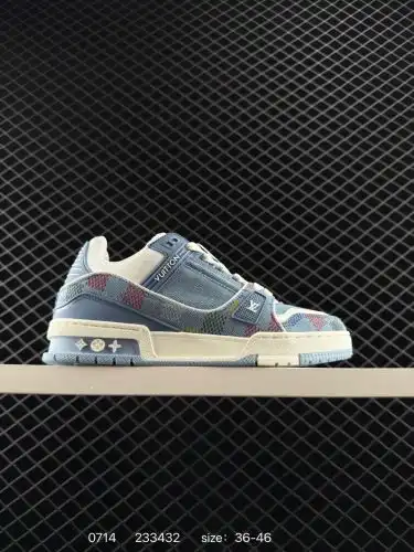 LV Trainer2025 Nuevo Versión mejorada Vuelve Classic Carry Style Skate Shoes Zapatos Basketball Zapa