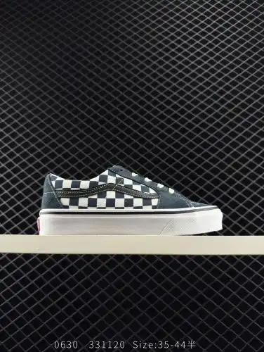 VANS SK8LOW Classic Grey and White Checkerboard Craft 11 Peso de vulcanización 11 Marca de acero ori