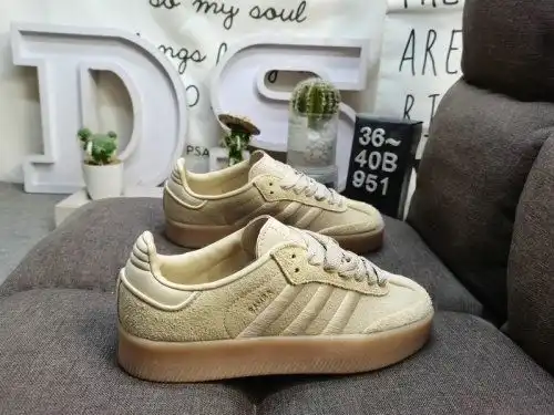 1DADIDAS SAMBAE W JQ0254 VERDADERO USO COMBINACIÓN DE FURO CLORDUCENTE FIBER FIBER Material superior