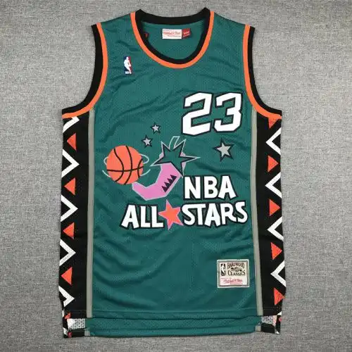 Bulls No. 23 Michael Jordan 96 All-Star Retro Green