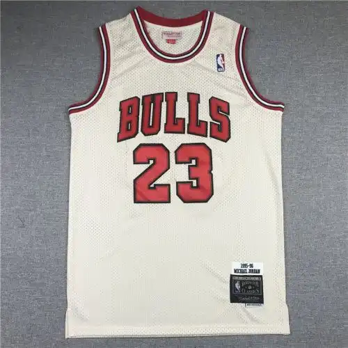 Bulls No. 23 Michael Jordan Gold Label Retro Beige