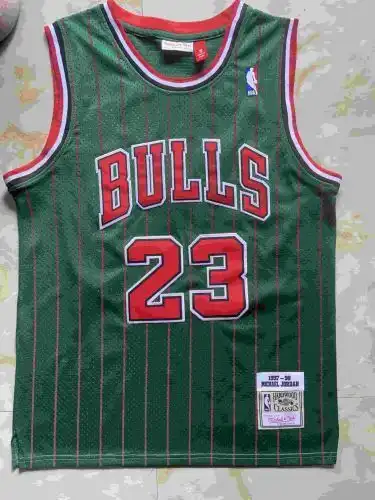 Bulls No. 23 Michael Jordan Retro Green Bars