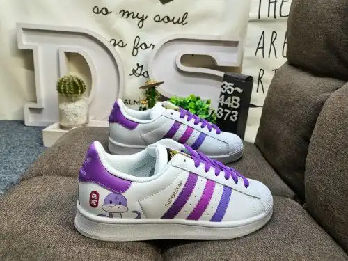 373D Adidas Clover Originals Superstar EG48 Shell Head Classic versatile casual sports shoes High-de