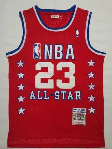 Bulls No. 23 Michael Jordan 89 All-Star Retro Red