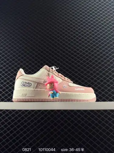 220 LaBuBu x Nike Air Force 1 Low LaBuBu x Nike Air Force One Low Top Purple White Casual Sports Sho