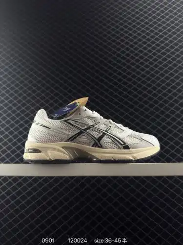 Asics men and women's shoes, made of environmentally friendly fiber leather combined mesh upper mate