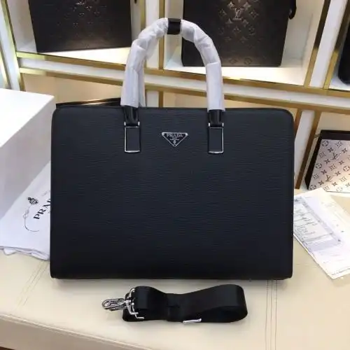PRADA briefcase Prada men's bag Prada crossbody bag with imported top-grade original leather High-en